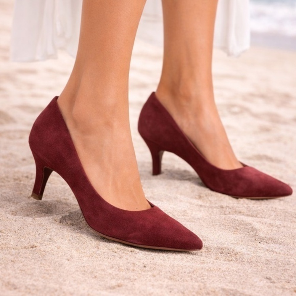 Michael Kors Red Suede Stiletto Heels